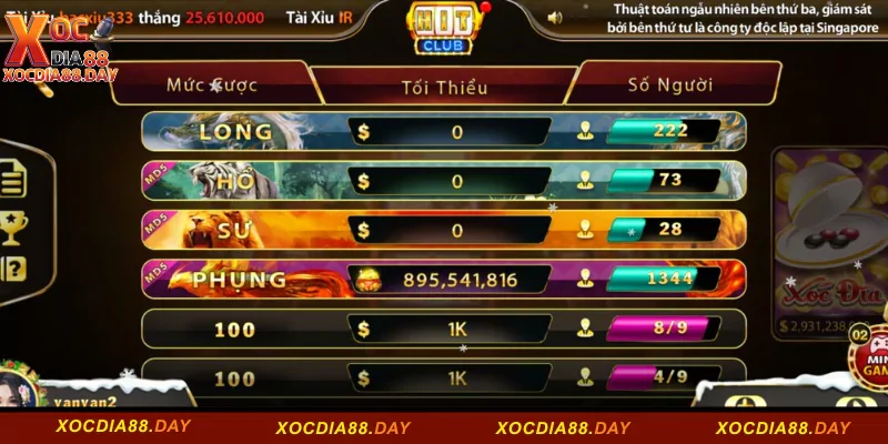 Xóc Đĩa Hit Club - Sự Đẳng Cấp, Khác Biệt Tại Casino Xocdia88 5 Xóc đĩa Hit Club