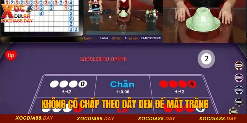 Tại Sao Chơi Xóc Đĩa Online Toàn Thua? Câu Trả Lời Chi Tiết? 3 Không cố chấp theo dây đen để mất trắng
